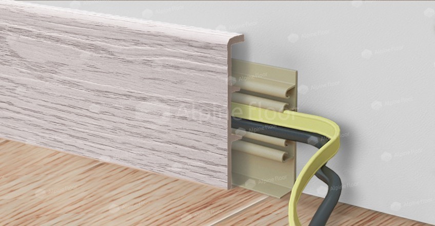 Напольный плинтус Rico Concept 80 Ясень норд (2200*20*80 мм) — купить в Калуге