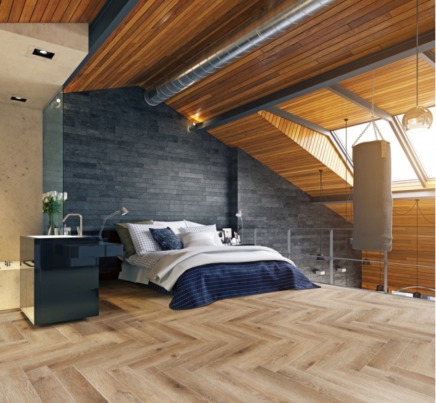 Виниловый ламинат SPC "Cronafloor" Herringbone Дуб Монпелье (640*128*4,5 мм) — купить в Калуге