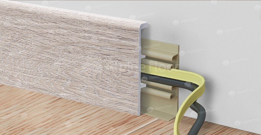 Напольный плинтус Rico Concept 80 Дуб Латте (2200*20*80 мм) — купить в Калуге