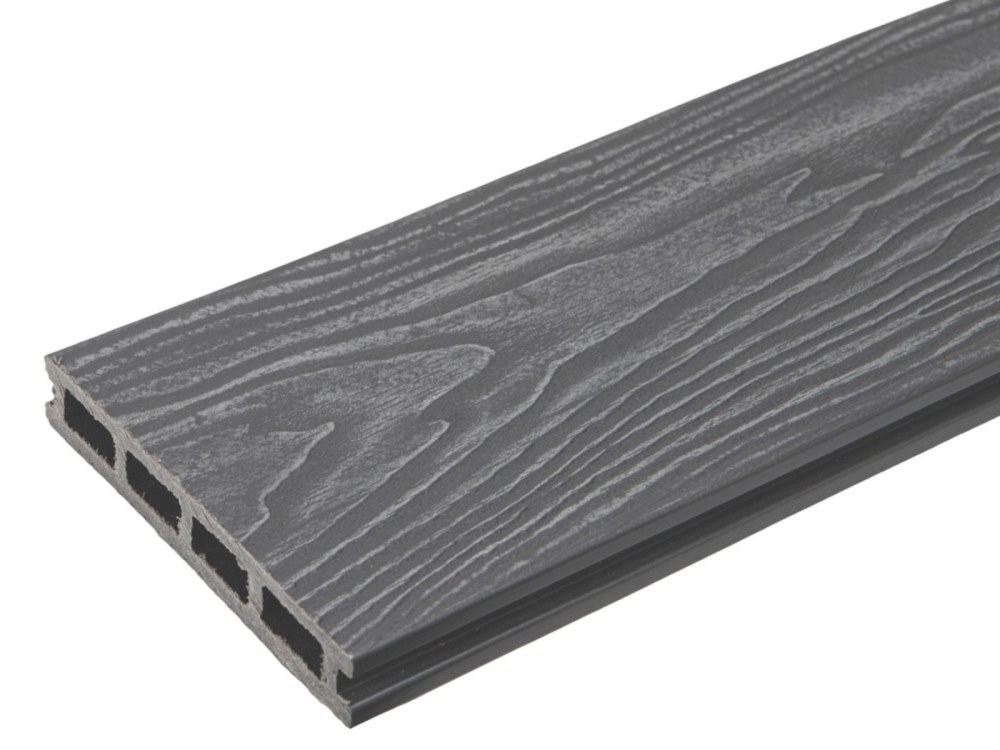 Террасная доска серая TalverWood 150*25мм 3D текстура дерева брашинг — купить в Калуге