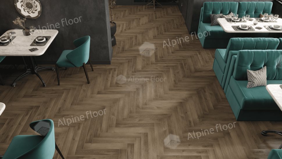 Ламинат "Alpine Floor" Herringbone 12 PRO Дуб Анжу (606*101*12 мм) — купить в Калуге