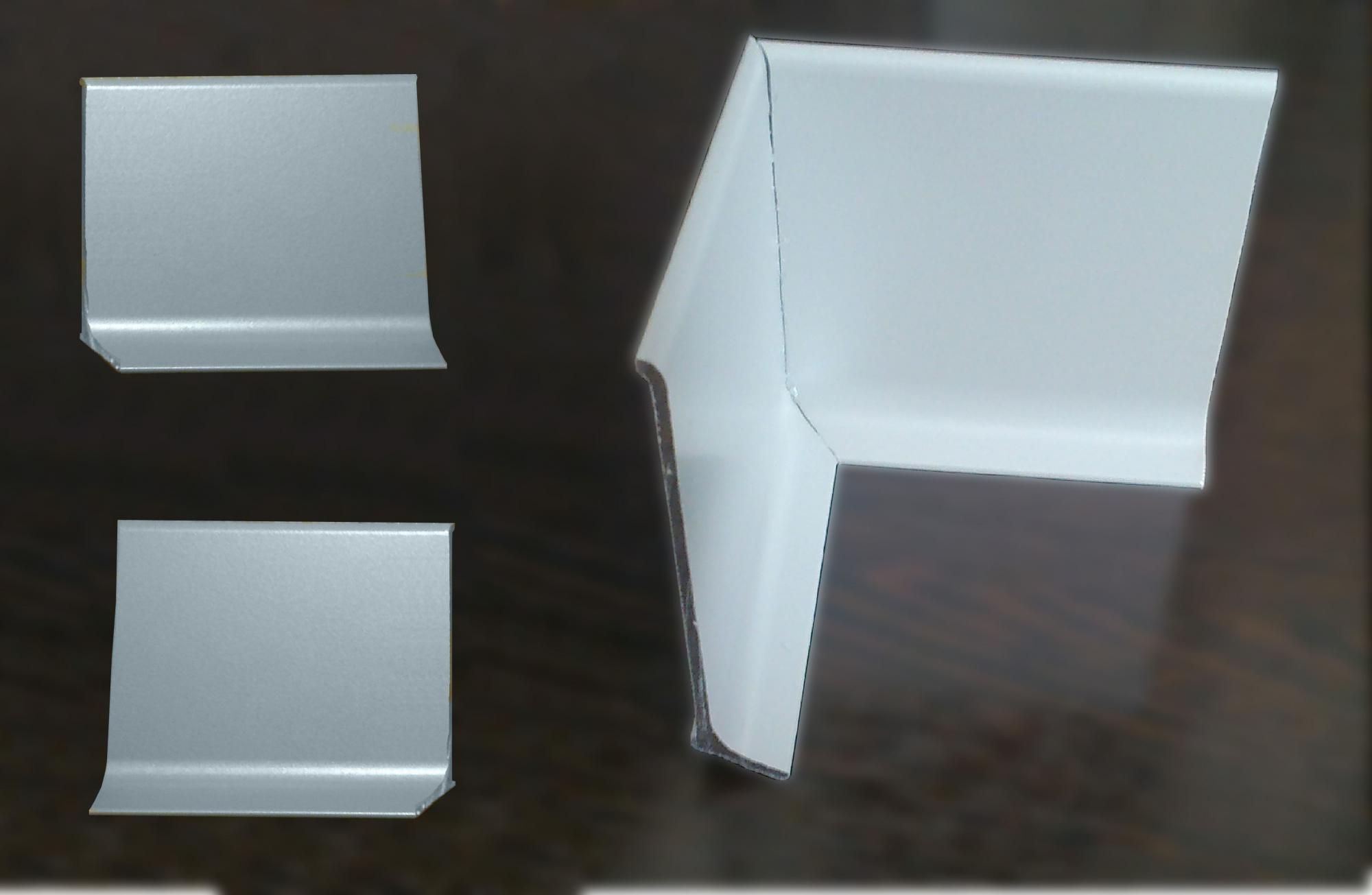 Комплектующие к алюминиевому плинтусу цветной угол внешний 60мм — купить в Калуге