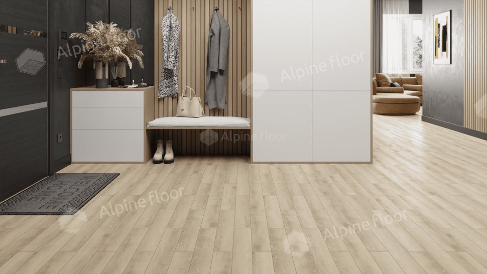 Ламинат "Alpine Floor" Herringbone 12 PRO Дуб Орлеан (606*101*12 мм) — купить в Калуге