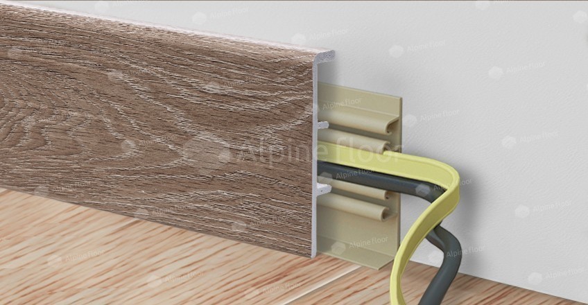 Напольный плинтус Rico Concept 80 Дуб каньон кремовый (2200*20*80 мм) — купить в Калуге