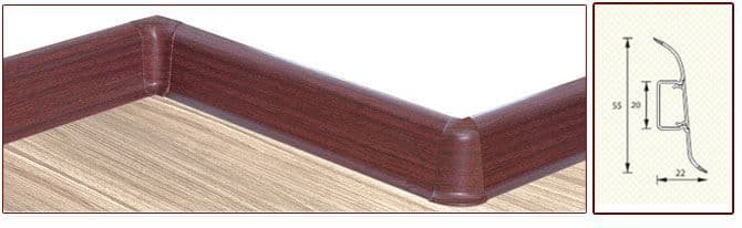 Плинтус "Идеал" пластиковый Комфорт Мербау (2500*22*55 мм) — купить в Калуге