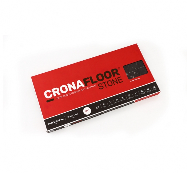 SPC ламинат "CronaFloor" Stone 4V Ноче (600*300*4 мм) — купить в Калуге