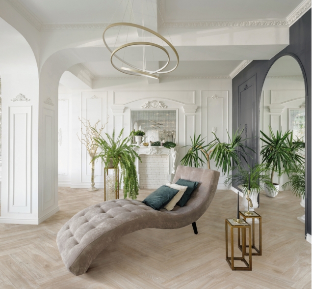 Виниловый ламинат SPC "Cronafloor" Herringbone Дуб Ницца (640*128*4,5 мм) — купить в Калуге