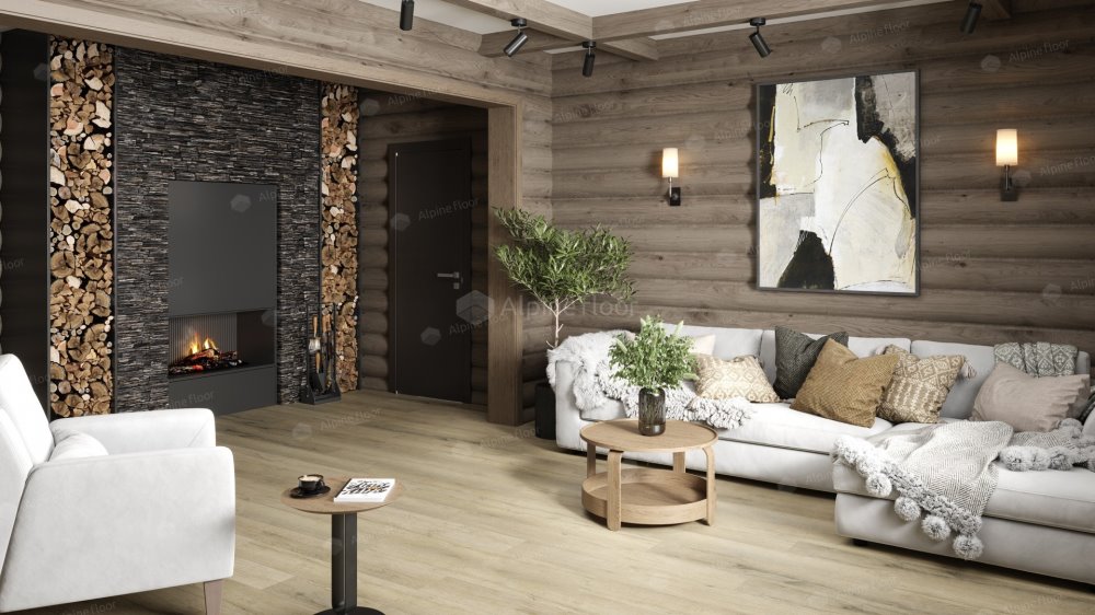 SPC Ламинат "Alpine Floor" Дуб сливочный (1220*183*8 мм) — купить в Калуге