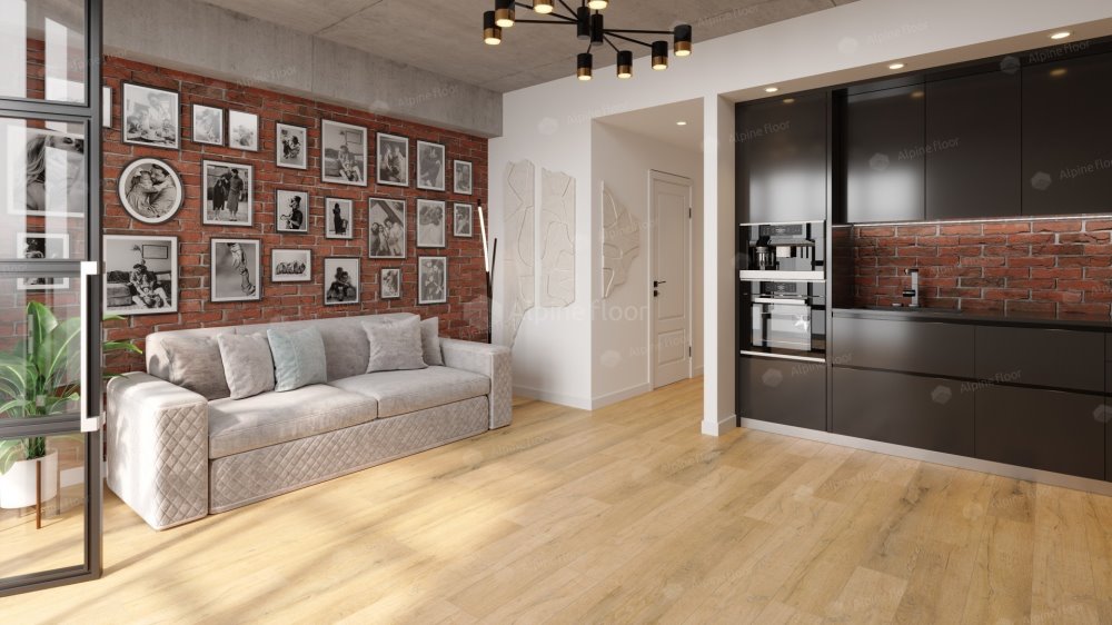 SPC Ламинат "Alpine Floor" Дуб медовый (1220*183*8 мм) — купить в Калуге