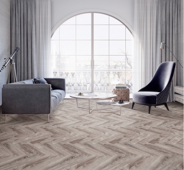 Виниловый ламинат SPC "Cronafloor" Herringbone Дуб Тулон (640*128*4,5 мм) — купить в Калуге
