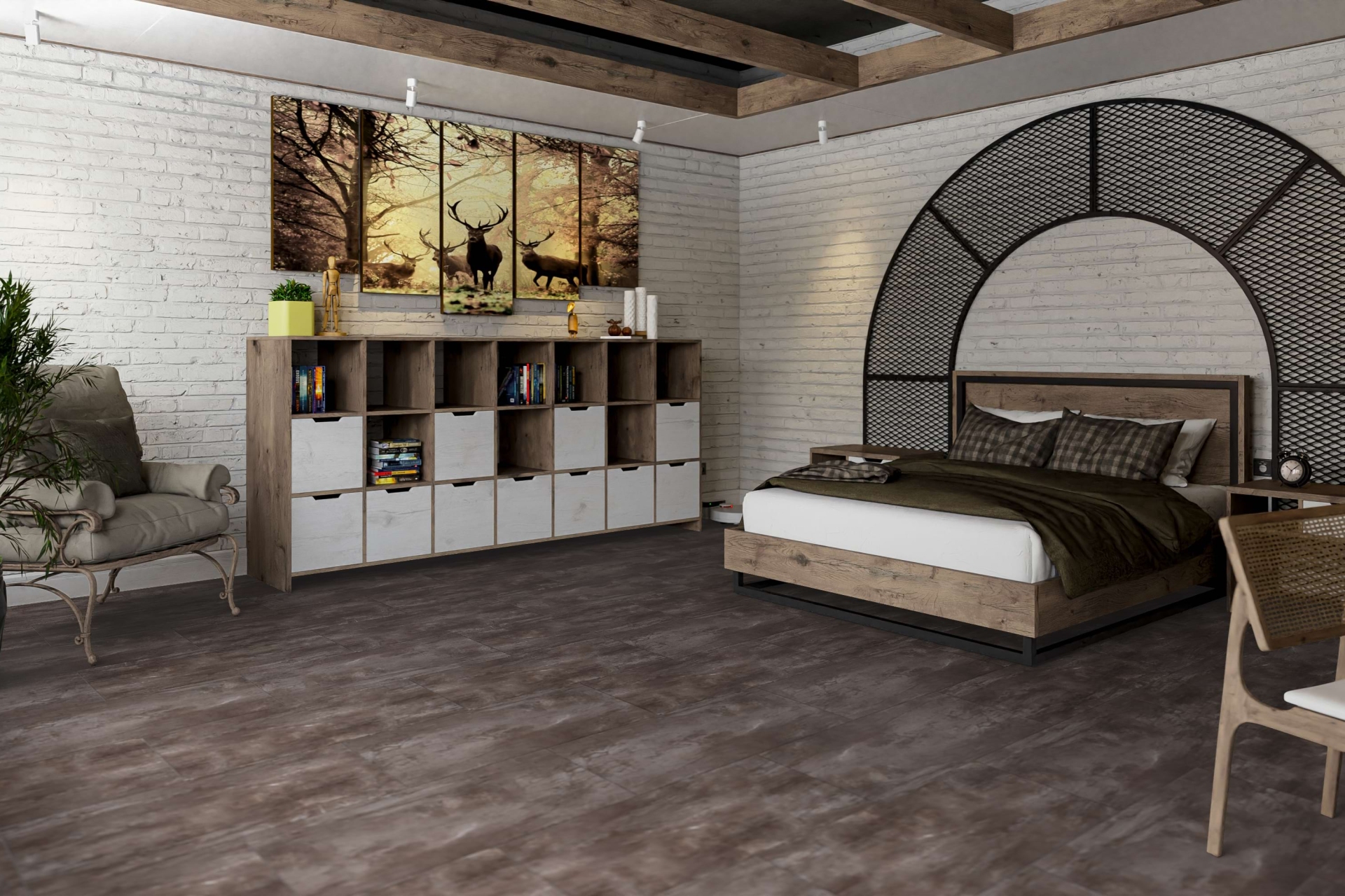 Усовершенствованная кварц-виниловая плитка «Damy Floor» Вайсхорн (912,4*455,2*2,5 мм) — купить в Калуге