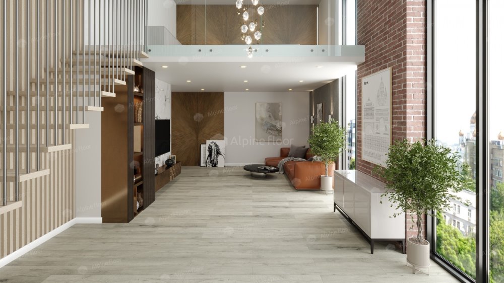 SPC Ламинат "Alpine Floor" Дуб серебряный (1220*183*8 мм) — купить в Калуге