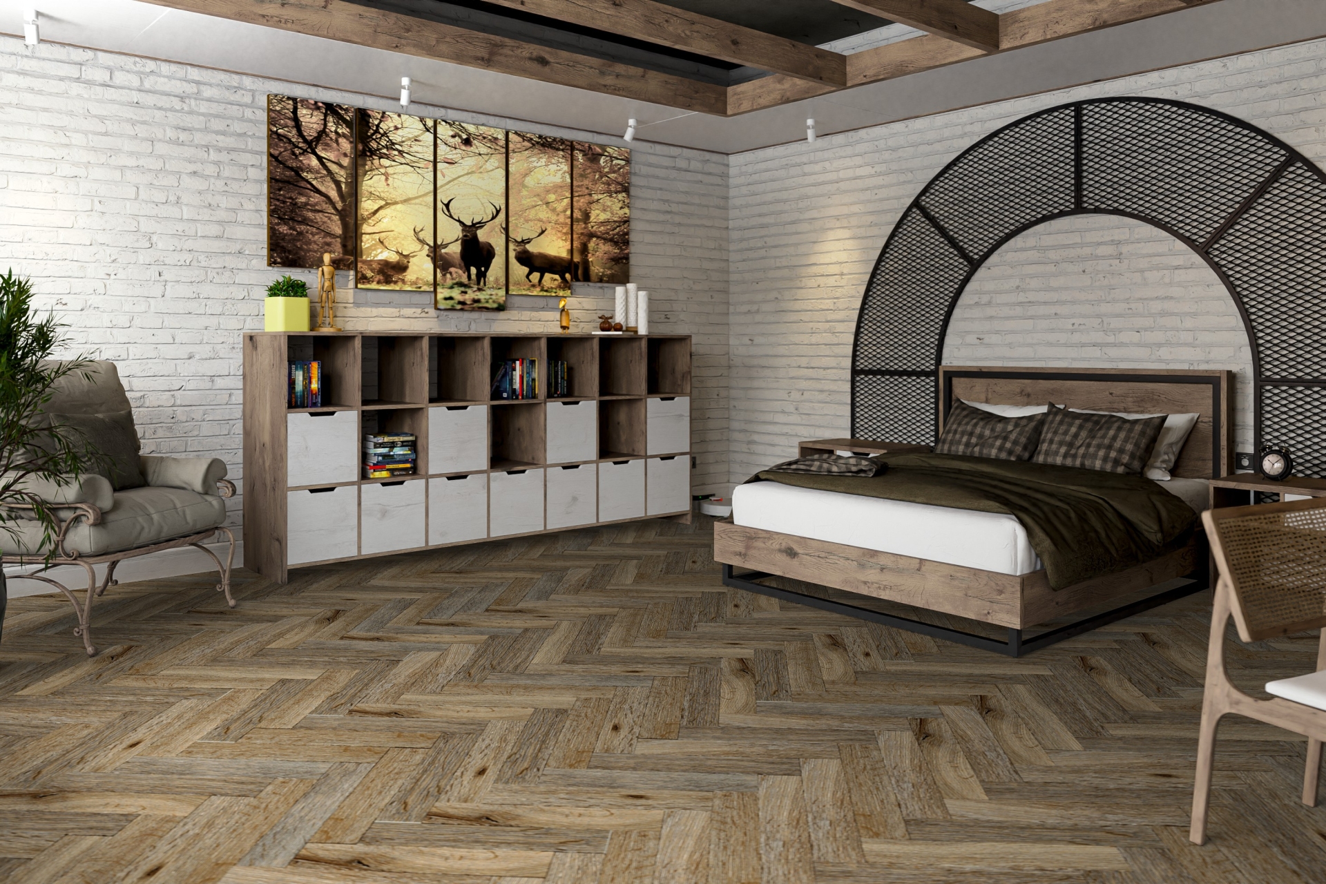 Усовершенствованная кварц-виниловая плитка «Damy Floor» Ковентри (590*118*2,5 мм) — купить в Калуге