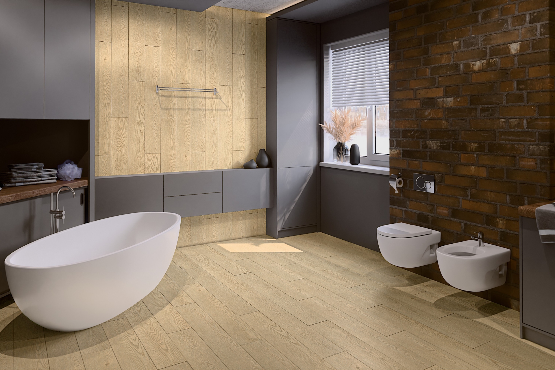 SPC ламинат «Damy Floor» Дуб Латте (1220*180*4 мм) — купить в Калуге