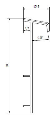 Плинтус для ковролина "Korner" Listwa светло-серый (2500*13,8*50 мм) — купить в Калуге