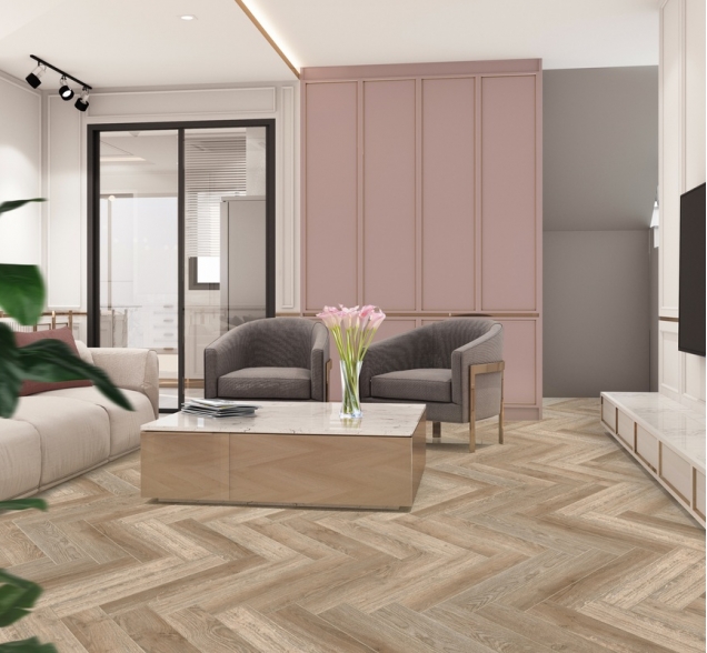 Виниловый ламинат SPC "Cronafloor" Herringbone Дуб Лилль (640*128*4,5 мм) — купить в Калуге