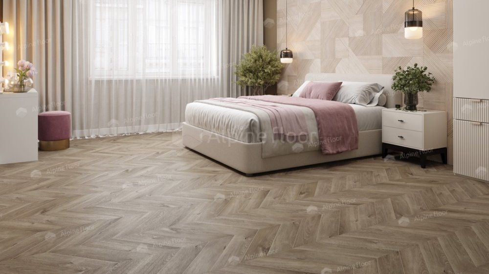 LVT плитка "Alpine Floor" Дуб Натуральный Отбеленный (555*127*2,5 мм) — купить в Калуге
