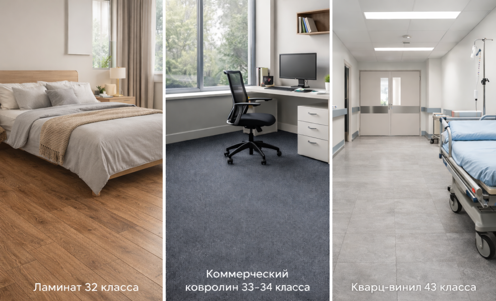 Классы износостойкости напольных покрытий