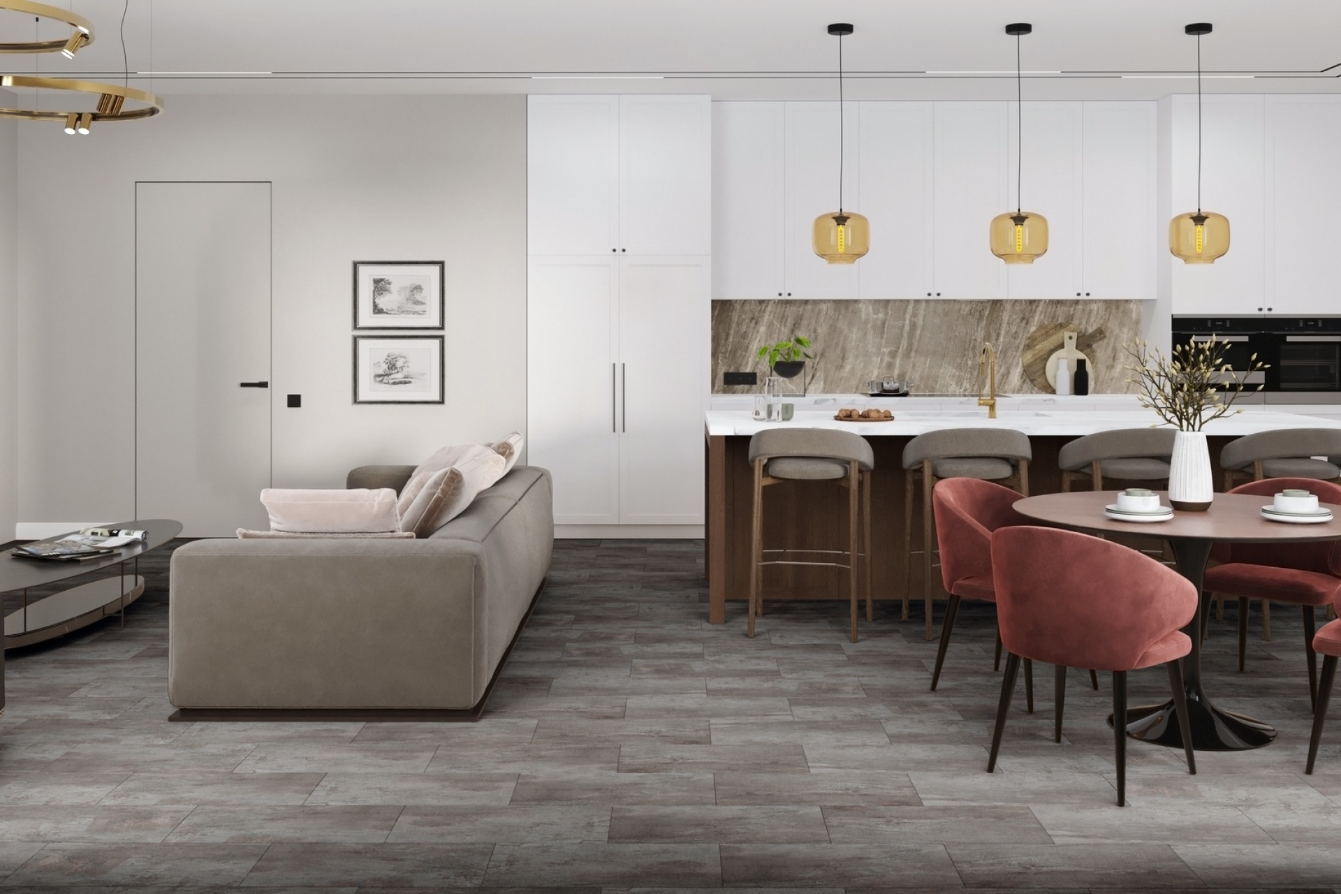 SPC плитка «Damy Floor» Вайсхорн (610*305*5 мм) — купить в Калуге