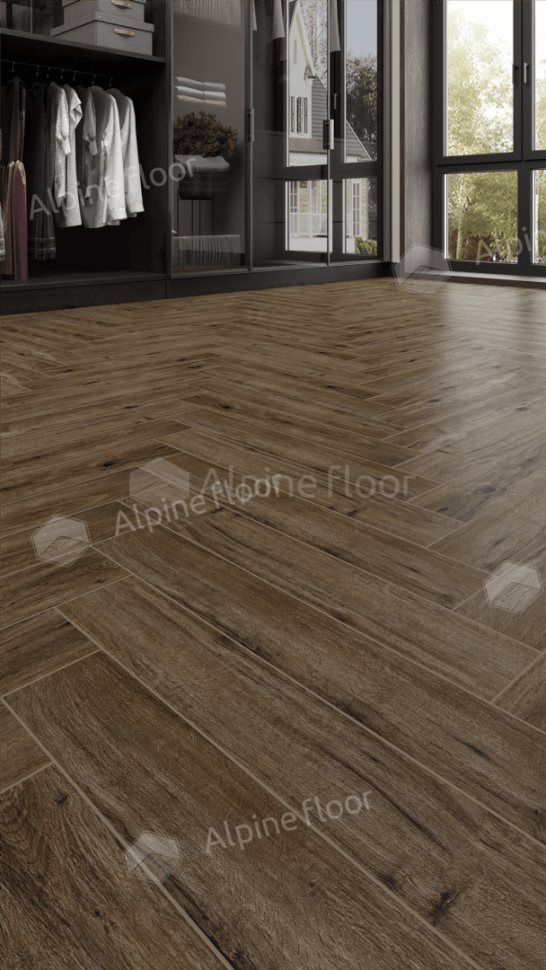 Ламинат "Alpine Floor" Herringbone 12 PRO Дуб Бордо (606*101*12 мм) — купить в Калуге