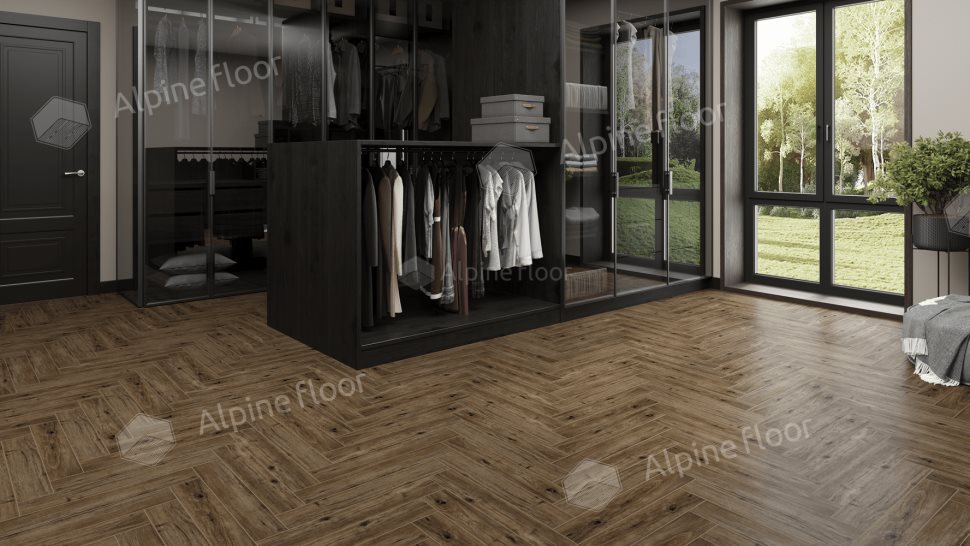 Ламинат "Alpine Floor" Herringbone 12 PRO Дуб Бордо (606*101*12 мм) — купить в Калуге