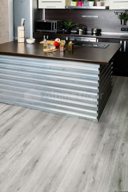 Замковая ПВХ плитка "Alpine Floor" Ясень Серый  (1220*183*4мм) — купить в Калуге