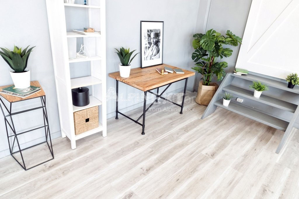 Замковая ПВХ плитка "Alpine Floor" Дуб выбеленный  (1220*183*4мм) — купить в Калуге