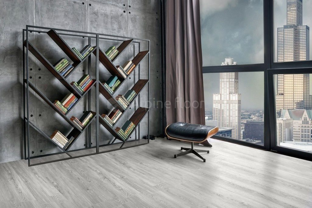 Замковая ПВХ плитка Секвойя Снежная  (1219*184*3,2мм) — купить в Калуге