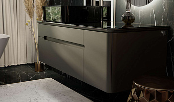 Тумба Shine 120 с МФУ подвесная антрацит Shi.01.120-M/P/A