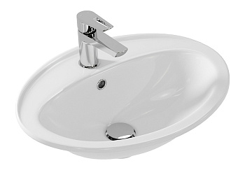 Раковина встраиваемая Calla 54 на столешницу, круглая, белая, S-UM-Cl/1-w