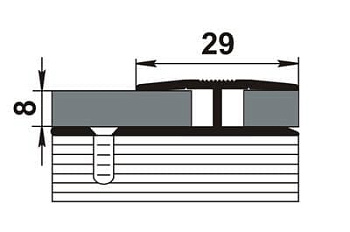 Порожек алюминиевый ПС-15 (900*29*8 мм)