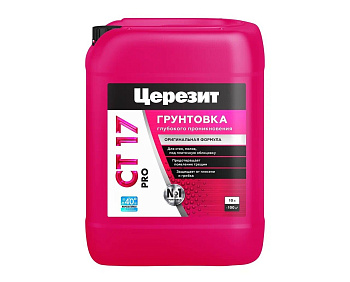 Грунтовка Ceresit CT17 PRO глубокого проникновения, 10 л (морозостойкая)