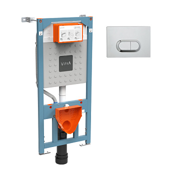 Комплект инсталляция 762 + кнопка хром 740-0580 700-1873